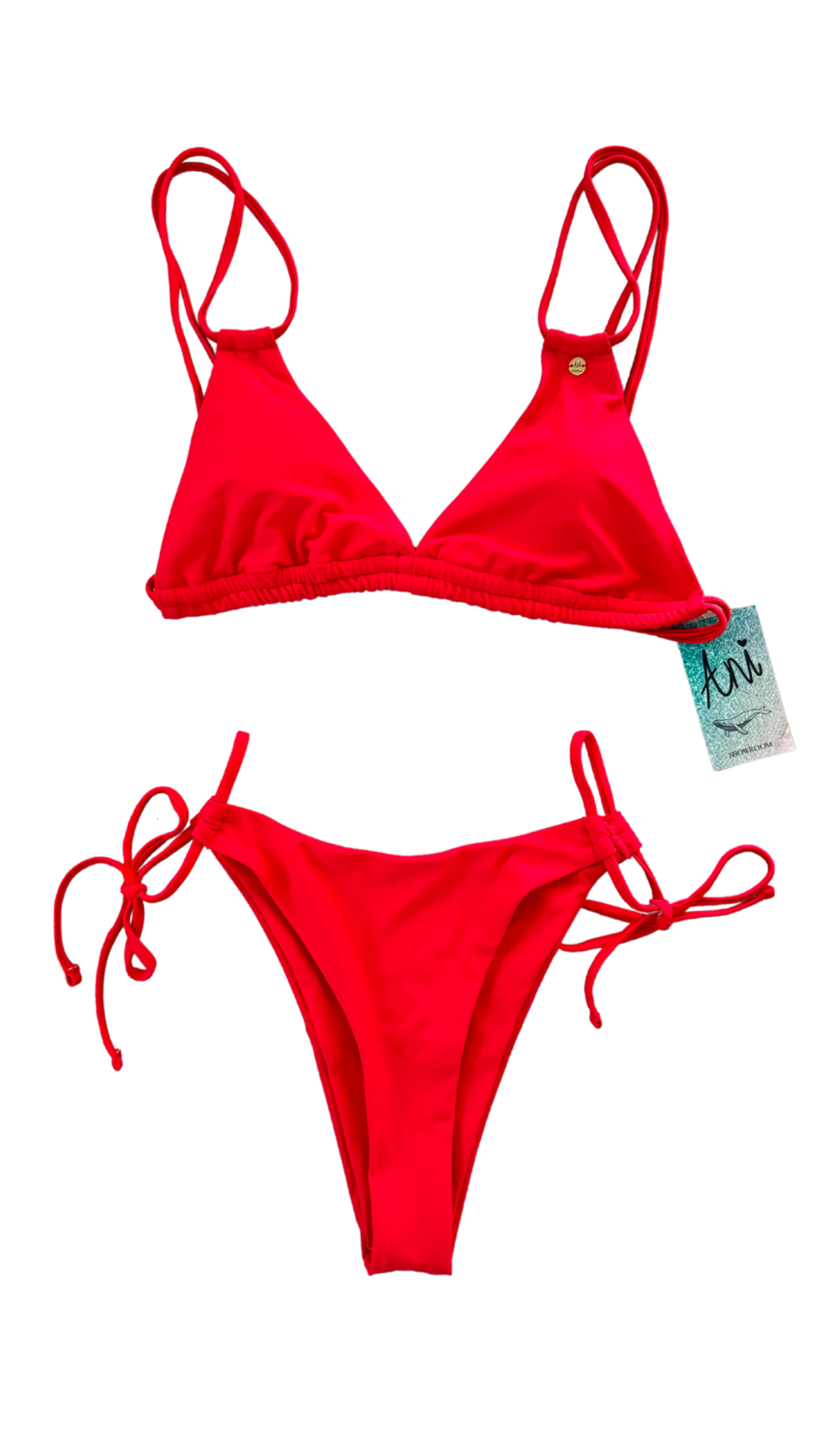 Set bikini rojo ajustable