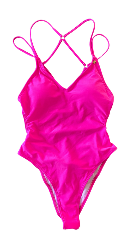 Bañador rosa con efecto push up